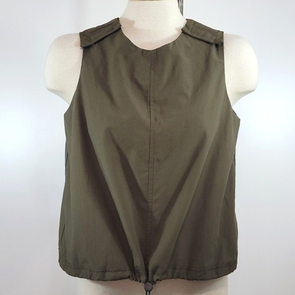 RUDZAK Collection Olive Adjustable Waist Sleeveless Top size L